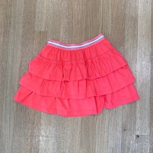 Mini Boden Girls Jersey Ruffle Skort 7-8y Bright Flamingo Pink